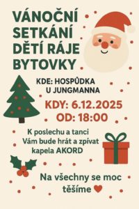 Vánoční setkání DĚTÍ RÁJE BYTOVKY