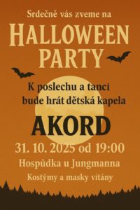 plakát na Halloween párty