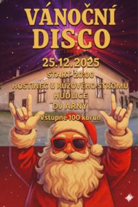 plakát na vánoční diskotéku
