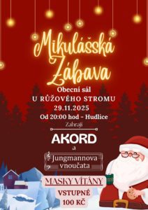 plakát na Mikulášskou zábavu