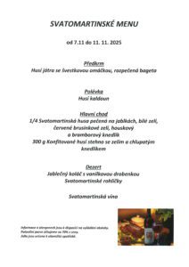 plakát Svatomartinské menu - Hospůdka u Jungmanna