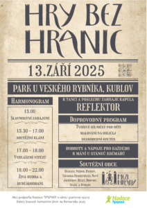 plakát na akci hry bez hranic