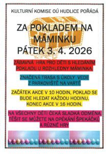 plakát na velikonoční akci Za pokladem na Máminku