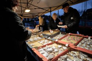 fota z akce rozsvícení vánočního stromu s mikulášskou nadílkou