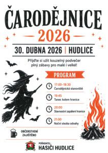 plakát na akci pálení čarodějnic