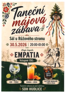 plakát na večerní májovou zábavu
