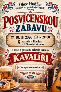 plakát na posvícenskou zábavu 10.10.2026