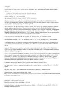 Pozvánka na pochod a benefiční koncert SK Policie Beroun